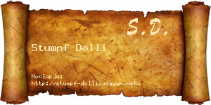 Stumpf Dolli névjegykártya